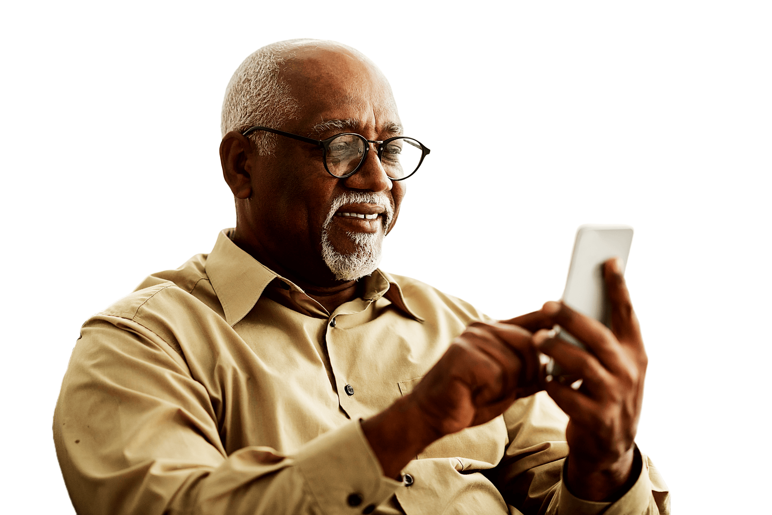 Schedule Appointment 4 Senior Black Man Texting On Smartphone Using Application At Home scale